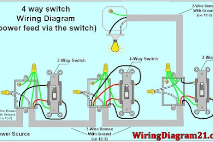 4 Way Switch Wiring Diagram Light Middle