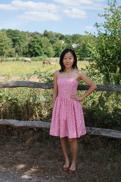 Self-drafted Free Pattern Picnic Dress Pink