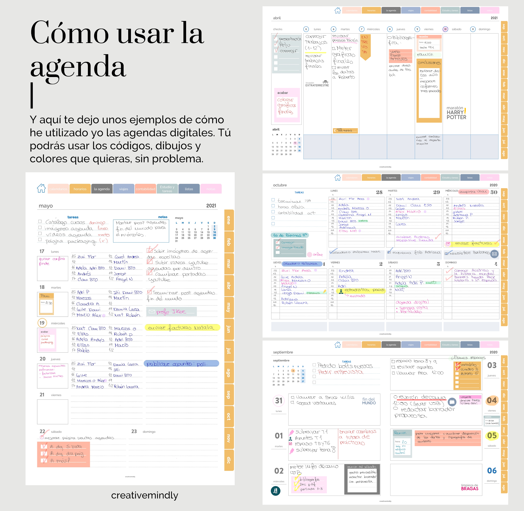 agenda digital bonita IPAD 2021