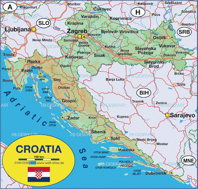 Mapamundi Mapa de Croacia Europa