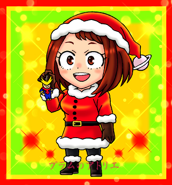 プラムのアトリエ 21年 クリスマス 僕のヒーローアカデミア ヒロアカ 第101話 麗日 お茶子 ウラビティ サンタver 八木 俊典 オールマイト 根付 ミニキャラ ちびキャラ イラスト プラムのアトリエ 21年 クリスマス 僕のヒーローアカデミア ヒロアカ 第101話 麗日 お茶子 ウラビティ サンタver 八木 俊典 オールマイト 根付 ミニキャラ ちびキャラ イラスト