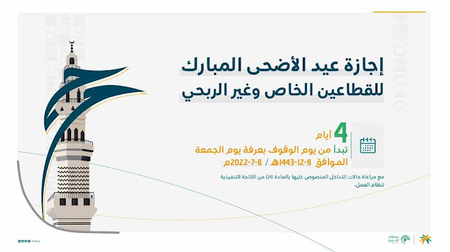 Saudi Arabia announces Eid Al-Adha holidays for Private and non-Profit sectors - Saudi-Expatriates.com