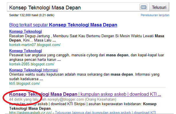 GOCB.blogspot.com: 30 detik terindeks Google