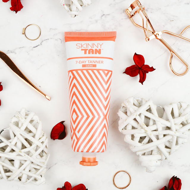 Lovelaughslipstick Blog - Valentines Day Gift Box & Review of Skinny Tan - New After Glow Gloss and 7 Day Tanner in Dark