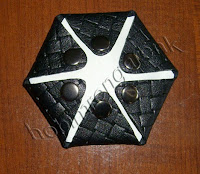 origami hexagonal leather wallet