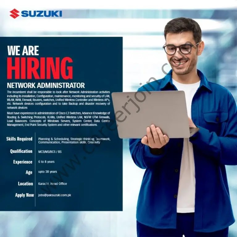 Jobs in Pak Suzuki Motor Company Pvt Ltd