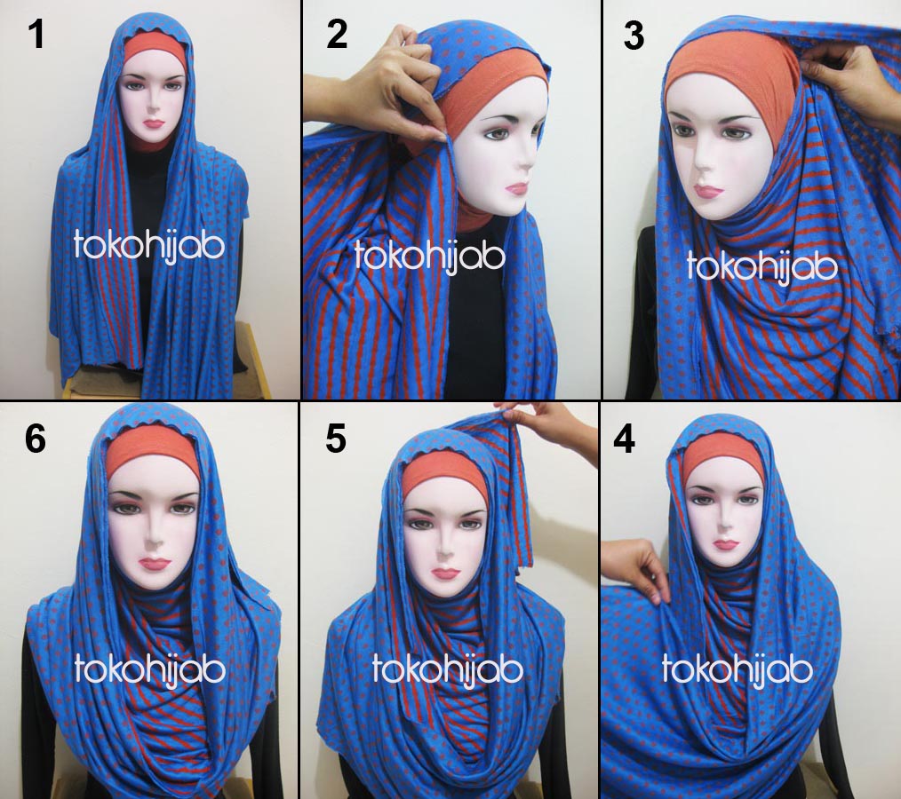 21 Foto  Pashmina Instan Paling Update Tutorial