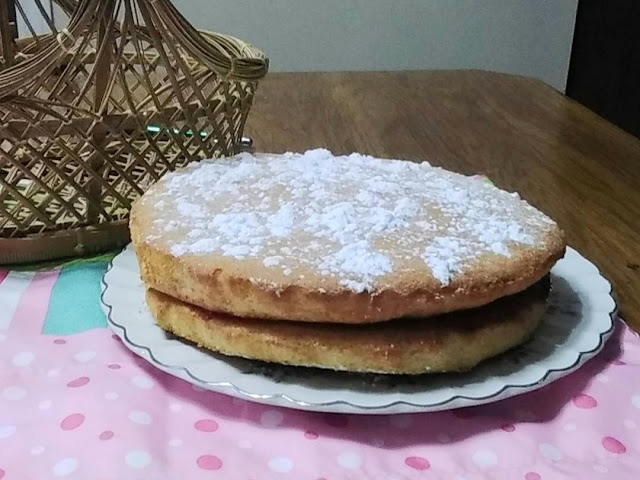 Hot Milk Sponge Cake on Plate