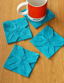 Modular felt coasters DIY