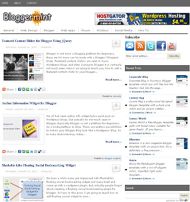 bloggermint premium blogger template