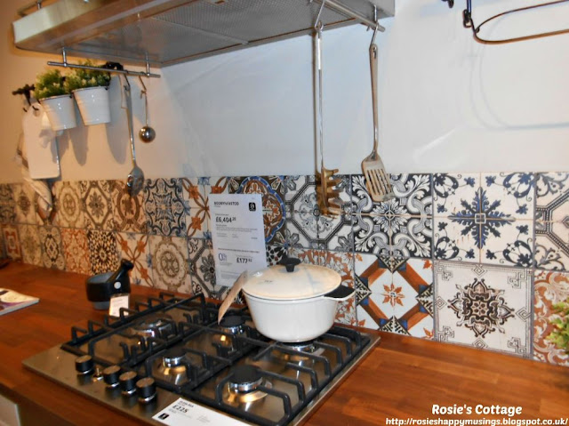 Rosie's Ikea visit part two:  A favourite feature of this kitchen is the gorgeous tiled backsplash