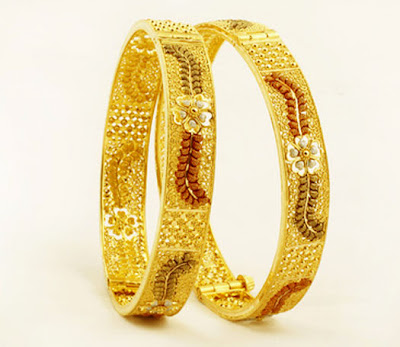 Stylish Gold Bangles Designs 2012