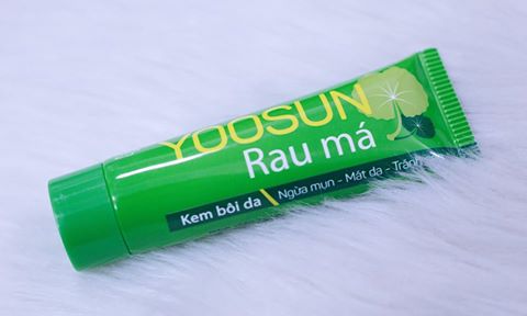 Review Kem bôi da Yoosun Rau Má: Ngừa mụn - Mát da - Tránh sẹo, yoosun rau má, kem yoosun rau má, yoosun rau ma, kem trị mụn yoosun rau má