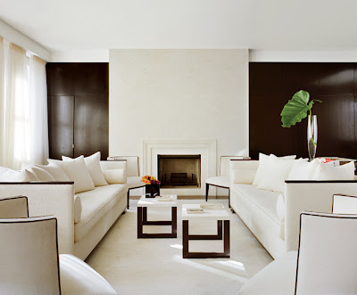 White Luxury Modern Living Room Interior Design 