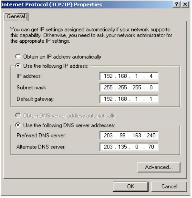 DNS Server Address