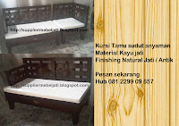 jual mebel furniture jati kursi tamu set sudut jati