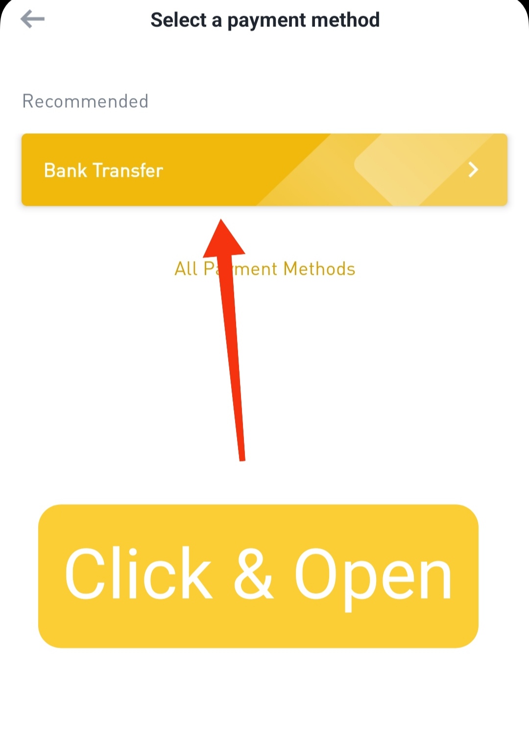 First click on “Bank Transfer” option. In the next window we have to give some details.