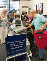 Going through the security gate