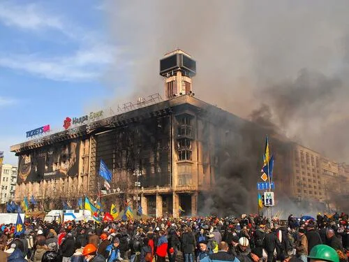 Violence during the Maidan coup in Ukraine, 2014. (Wikipedia)