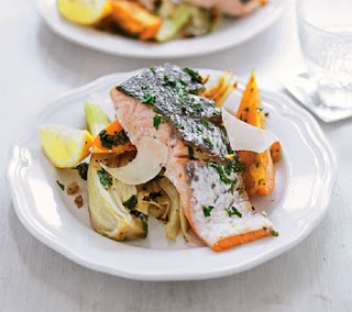 roasted salmon and vegetables recipe