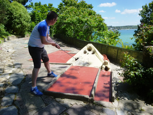 Greens Cafe Crazy Golf course in Padstow, Cornwall