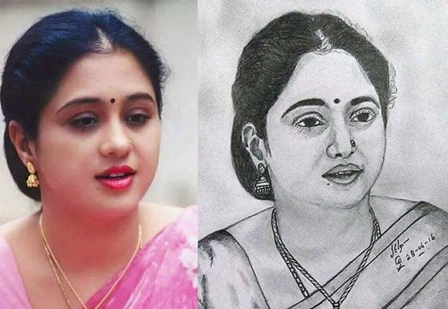 PENCIL DRAWING - DEVAYANI ( ACTRESS)