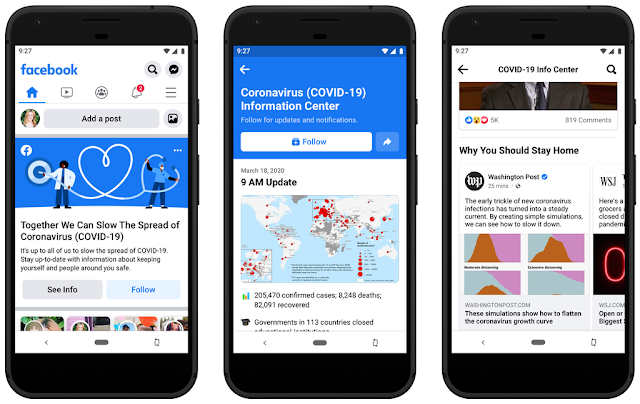 Facebook Adds COVID -19 Informational Panel in News Feed