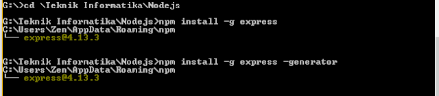 Cara Menginstal NodeJs dan Framework Express di Windows