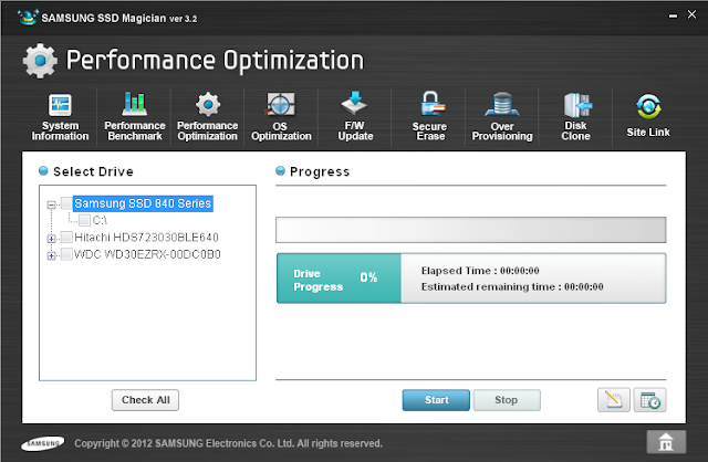 Samsung SSD Magician performance optimzation