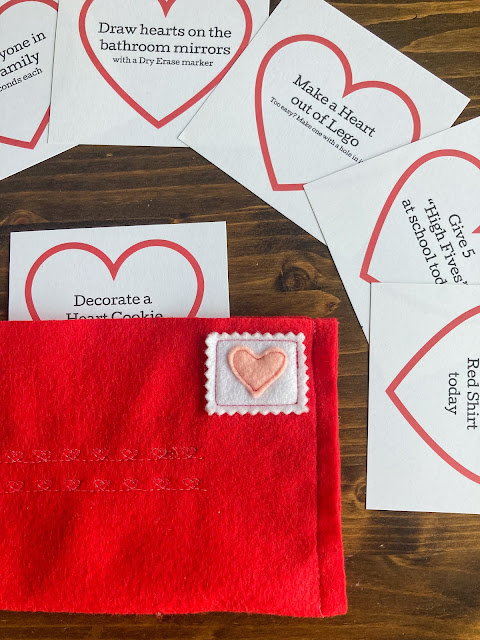 Valentine's Day Countdown: Free Envelope Pattern and Activity Cards - Blue Susan Makes