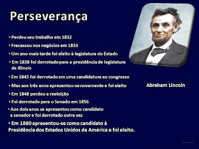 Abraham Lincon perseverança