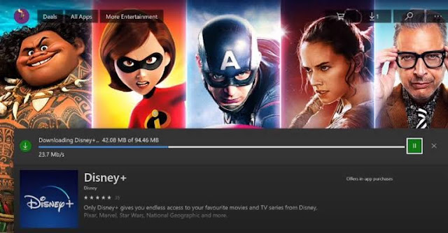 Disney Plus by the help of Xbox