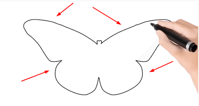 easy butterfly drawings