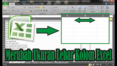 Cara Merubah Ukuran Lebar Kolom di Microsoft Excel 2007