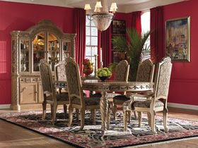 Dining Room on Dark Bronze Hard Wood Formal Dining Room Set