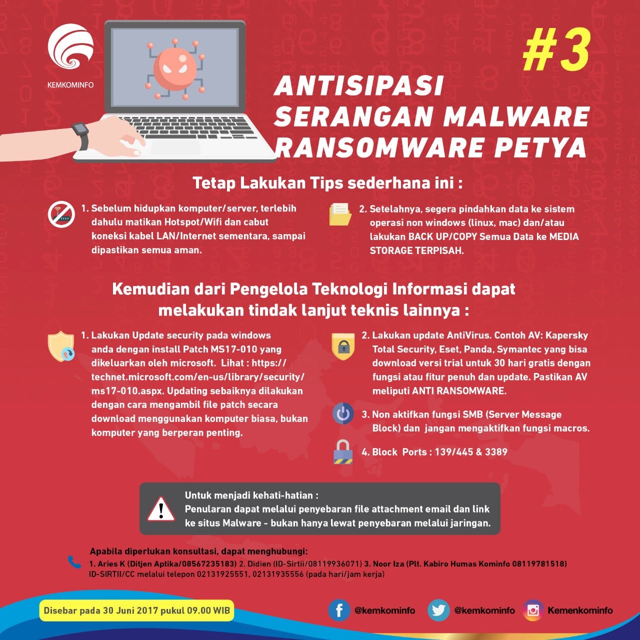 Tips Khusus Antisipasi Serangan Malware Ransomware Petya 