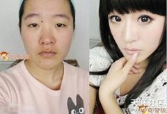 chinese girls makeup before and after  (16)