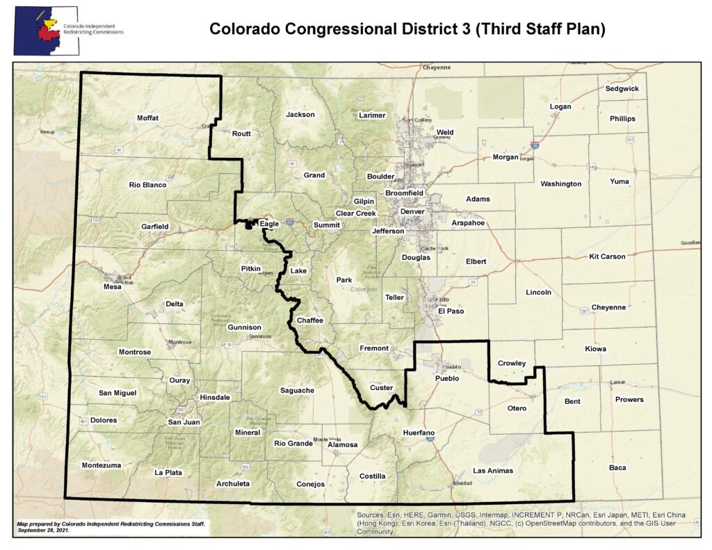 Map of Colorado’s 3rd Congressional District
