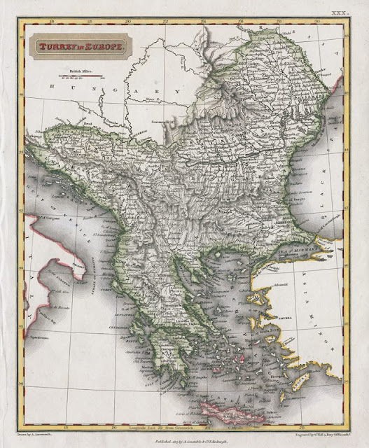 Χάρτης της Τουρκίας και της Ελλάδας το 1817