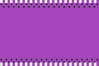 Black Polka Dots in Purple: Free Printable Invitations, Labels or Cards.