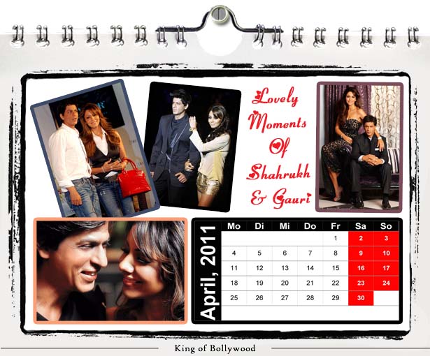 Shahrukh Khan Calender 2011-April