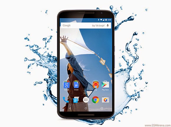 The Nexus 6 is water resistant, like the Moto X (2014)