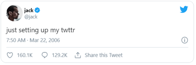 Jack Dorsey's first tweet