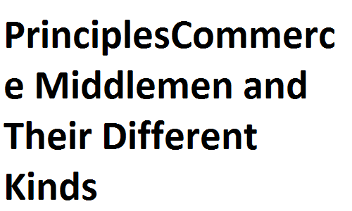 ICom Notes Class XI Principles of Commerce Middlemen and Their Different Kinds fsc notes