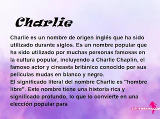 significado del nombre Charlie