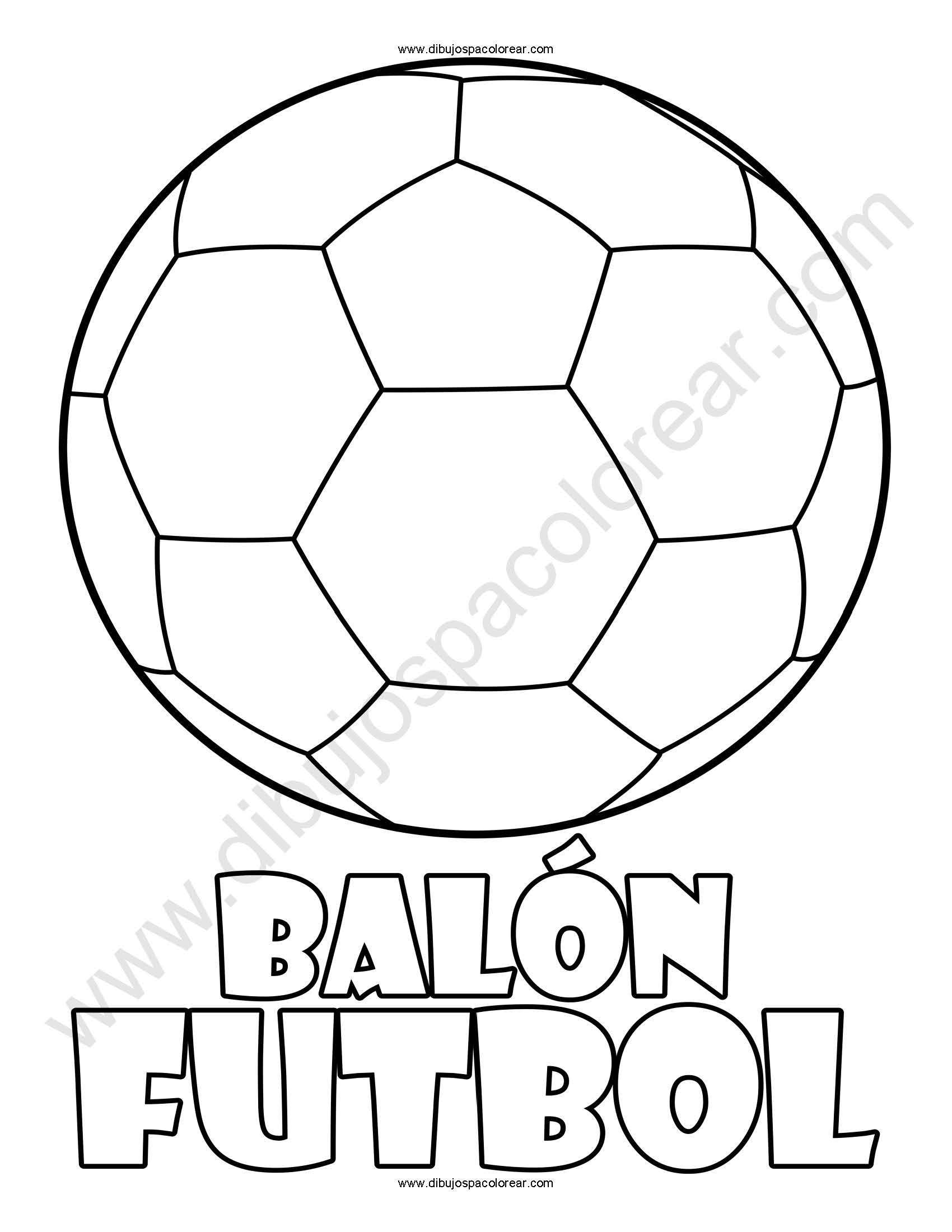 balón de futbol dibujo a color o para colorear