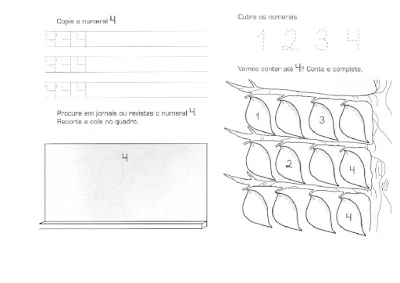 atividades com numeros de 1 a 9