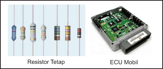 Aplikasi Resistor tetap pada mobil