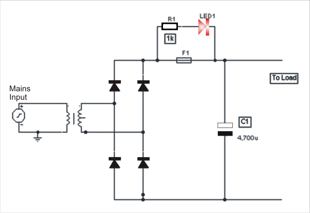 Blown Fuse Monitor Circuit 