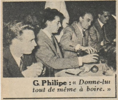 Gérard Philipe et sa pomme... (Elle, 17 décembre 1951)